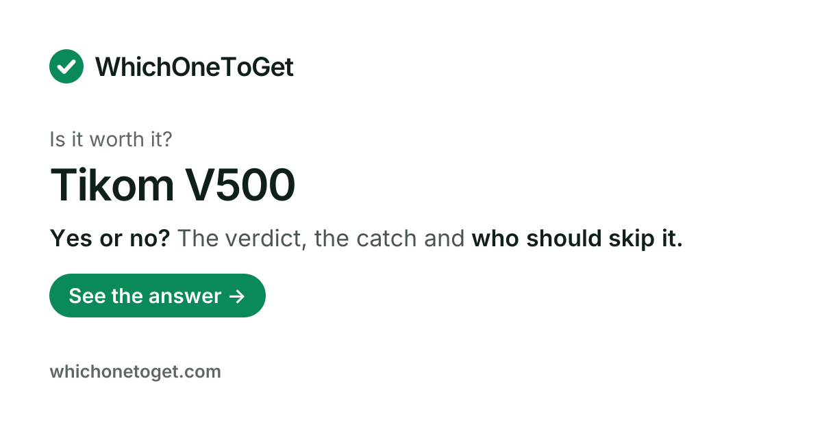 Is the Tikom V500 worth it?